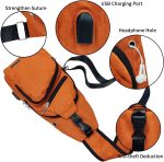 Men Women Sling Backpack Anti Theft Crossbody Shoulder Chest Bag with USB Charging Port Black - Image 5